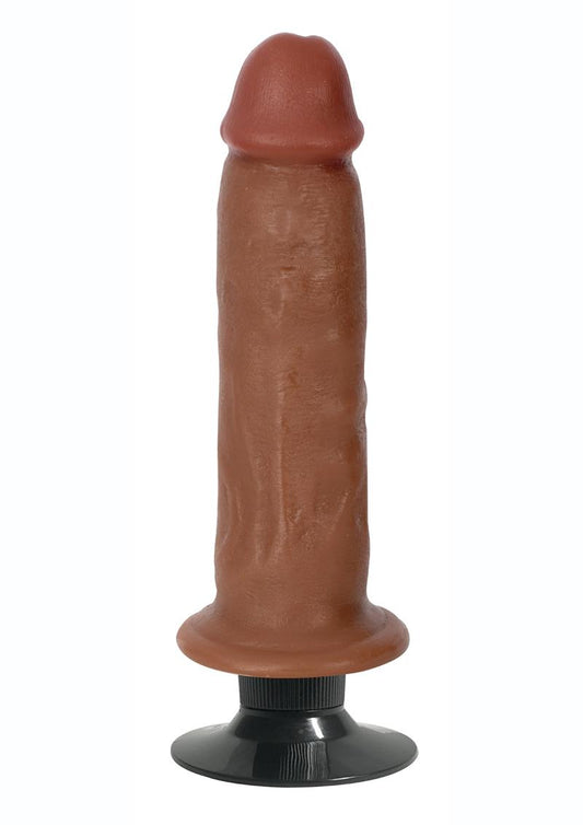 Jock Bareskin Realistic Vibrating Dong - Caramel - 7in