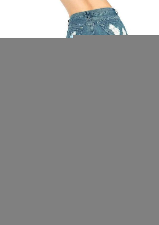 Leg Avenue Opaque Thigh Highs with Attached Clip Garter