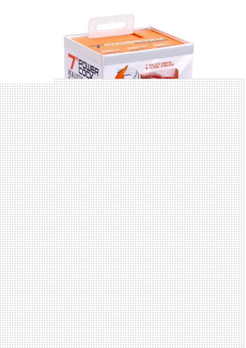 Powercocks Silicone Realistic Vibrator with Clitoral Stimulator - Caramel - 7in