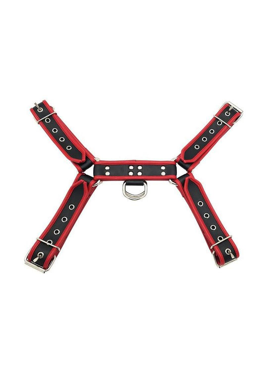 Rouge Pvc Ot H Front Harness - Black/Red - Medium/Small