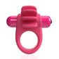 4b Skooch Vibrating Cock Ring with Clitoral Stimulator - Red/Strawberry