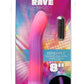 Addiction Rave Silicone Glow In The Dark Dildo - Glow In The Dark/Pink/Purple - 8in
