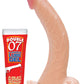 All American Whoppers Curve Dildo with Balls - Flesh/Vanilla - 8in