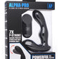 Alpha-Pro P-Stroke Silicone Prostate Stimulator with Stroking Shaft - Black