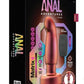 Anal Adventures Matrix Bionic Plug Rechargeable Silicone Anal Plug with Remote - Cosmic - Brown/Copper