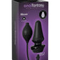 Anal Fantasy Elite Inflatable Silicone Anal Plug - Black - 5in