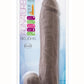 Au Naturel Big John Sensa Feel Dual Density Dildo with Balls - Chocolate - 11.5in