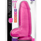 Au Naturel Bold Chub Dildo with Suction Cup and Balls - Pink - 10in