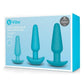 B-Vibe Anal Education Set Rechargeable Silicone Anal Play - Blue