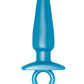B-Vibe Sleek Silicone Plug - Blue