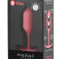B-Vibe Snug Plug 2 Silicone Weighted Anal Plug - Coral/Orange