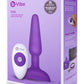 B-Vibe Trio Plug Rechargeable Silicone Anal Plug with Remote Control - Purple