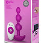 B-Vibe Triplet Anal Beads Rechargeable Silicone Beads with Remote Control - Fuchsia/Pink