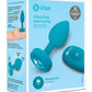 B-Vibe Vibrating Jewel Plug Rechargeable Silicone Anal Plug with Remote - Teal - Medium/Small