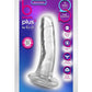 B Yours Plus Hard N' Happy Realistic Dildo - Clear - 5.5in