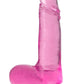 B Yours Plus Rock N' Roll Realistic Dildo with Balls - Pink - 7.25in