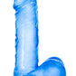 B Yours Sweet N' Hard 2 Dildo with Balls - Blue - 7.75in
