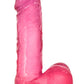 B Yours Sweet N' Hard 2 Dildo with Balls - Pink - 7.75in