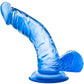 B Yours Sweet N' Hard 8 Dildo with Balls - Blue - 6.5in