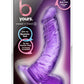 B Yours Sweet N' Hard 8 Dildo with Balls - Purple - 6.5in