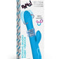 Bang! Rotating Beaded Rechargeable Silicone Rabbit Vibrator - Blue