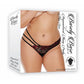 Barely Bare Asymmetrical Thong Panty - Black - Plus Size/Queen
