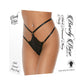 Barely Bare Black Diamond Thong Panty - Black - One Size