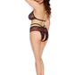 Barely Bare Cross Halter Bralette and Open Panty