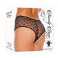 Barely Bare Split Lace Panty - Black - One Size
