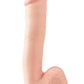 Basix Rubber Works Dong with Suction Cup - Flesh - 12in