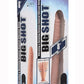 Big Shot Silicone Vibrating and Twirling Remote Control Rechargeable Dildo - Vanilla - 8in