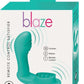 Blaze Remote Control Satisfier Rechargeable Silicone Mini Vibrator - Aqua
