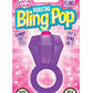Bling Pop Vibrating Cock Ring - Purple