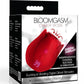 Bloomgasm Cyber Rose Sucking and Vibrating Digital Rechargeable Silicone Clitoral Stimulator - Red