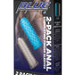 Blue Line Anal Stimulating Finger Sleeves - Black/Blue - 2 Pack