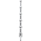 Blue Line Beaded Urethral Sound 4.5in - Stainless