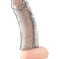 Blue Line Clear Textured Penis Enhancing Sleeve Extension