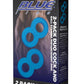 Blue Line Duo Cock and Ball Stamina Enhancement Ring - Blue - 2 Pack