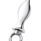 Blue Line Metal Tapered Butt Plug with Loop Hardware 2.5in - Stainless