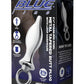 Blue Line Metal Tapered Butt Plug with Loop Hardware 2.5in - Stainless - Steel