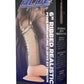Blue Line Ribbed Realistic Penis Enhancing Sleeve Extension - Smoke - 6in