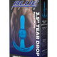 Blue Line Tear Drop Butt Plug - Blue - 3.5in