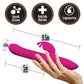 Lush Kira Rechargeable Silicone Rabbit Vibrator - Velvet