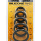 Boneyard Silicone Ring Cock Rings Full Range Kit - Black - 5 Piece Kit