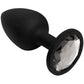 Booty Bling Jeweled Silicone Anal Plug - Silver - Small