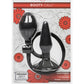 Booty Call Silicone Booty Pumper Butt Plug - Black - Small