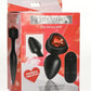 Booty Sparks 28x Rechargeable Silicone Vibrating Heart Anal Plug with Remote Control - Red - Small