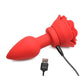 Booty Sparks 28x Rechargeable Silicone Vibrating Rose Anal Plug with Remote Control