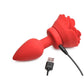 Booty Sparks 28x Rechargeable Silicone Vibrating Rose Anal Plug with Remote Control