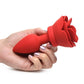 Booty Sparks 28x Rechargeable Silicone Vibrating Rose Anal Plug with Remote Control